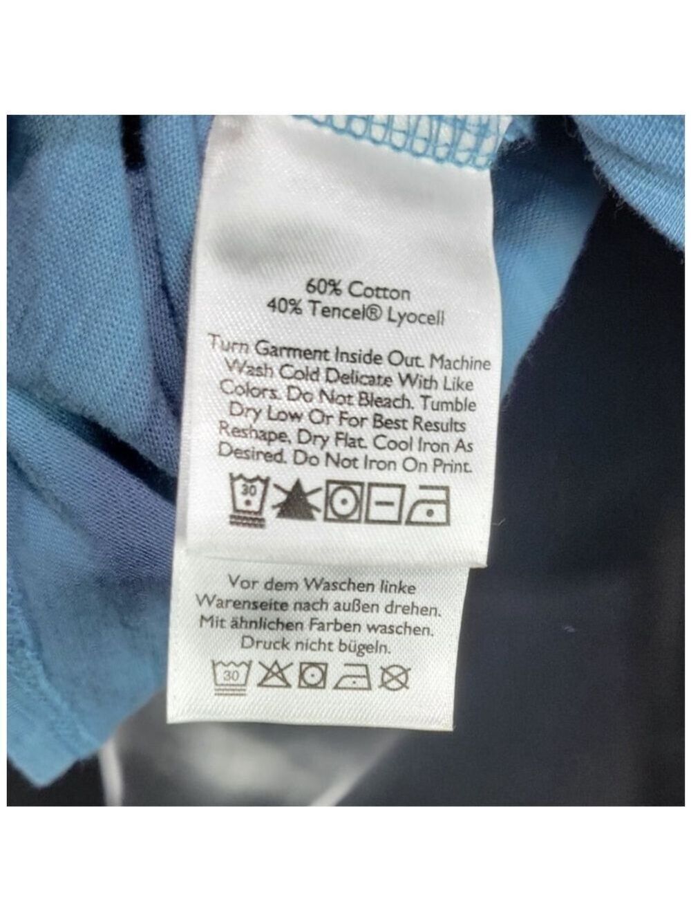Eddie Bauer Blue Three Quarter Sleeve Top Women's Small Petite - Picture 8 of 8